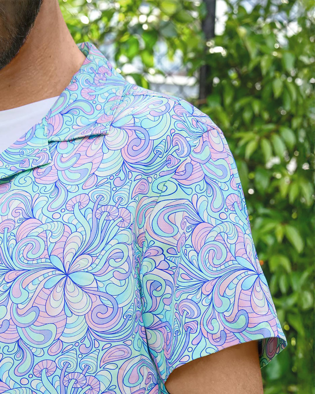 Pastel Mushroom Short Sleeve Shirt