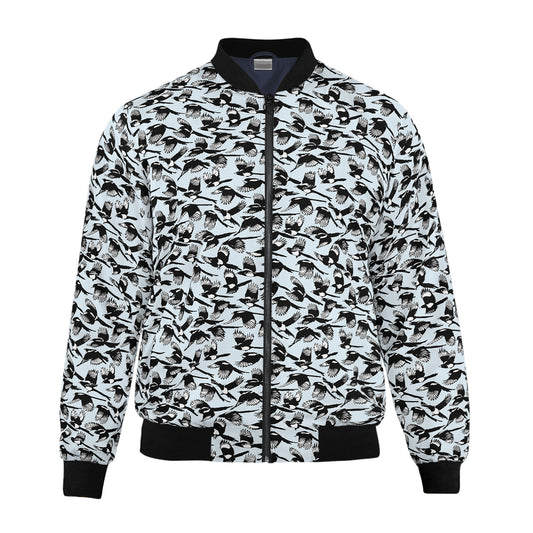 Magpie Frenzy Bomber Jacket - Cool Grey