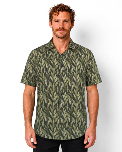 Regular Collar Shirt -  Eucalyptus Olive