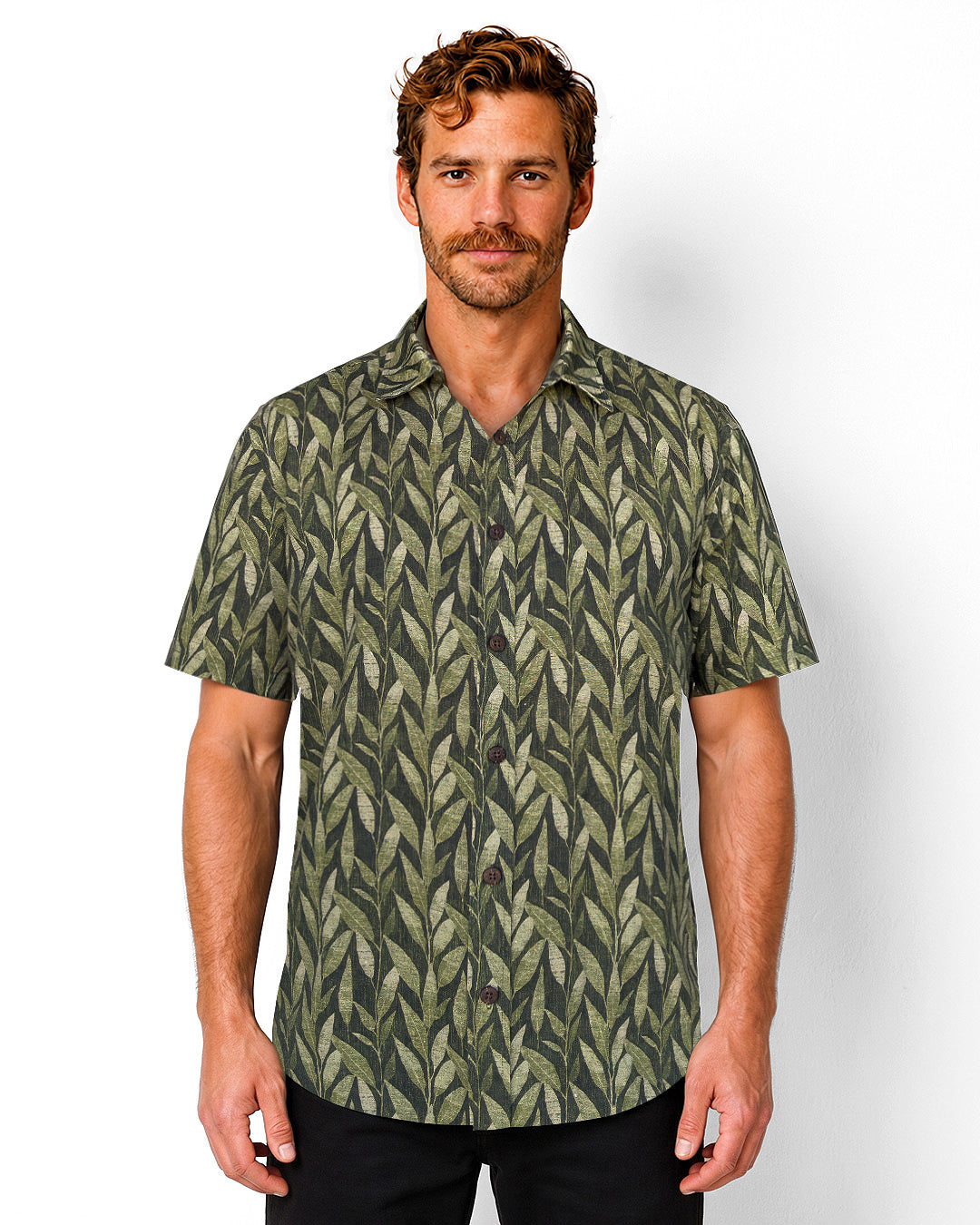 Regular Collar Shirt -  Eucalyptus Green