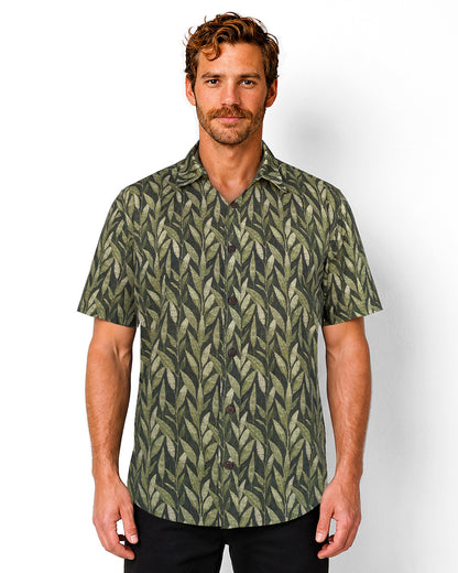 Regular Collar Shirt -  Eucalyptus Green
