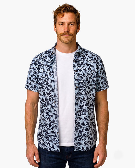 Cocktail Collar Shirt - Magpie Frenzy