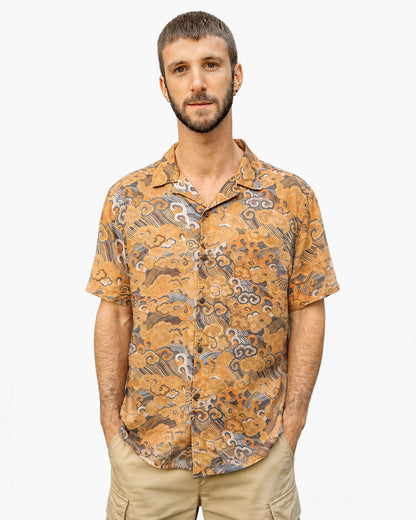 Cuban Collar Shirt - Imperial Storm
