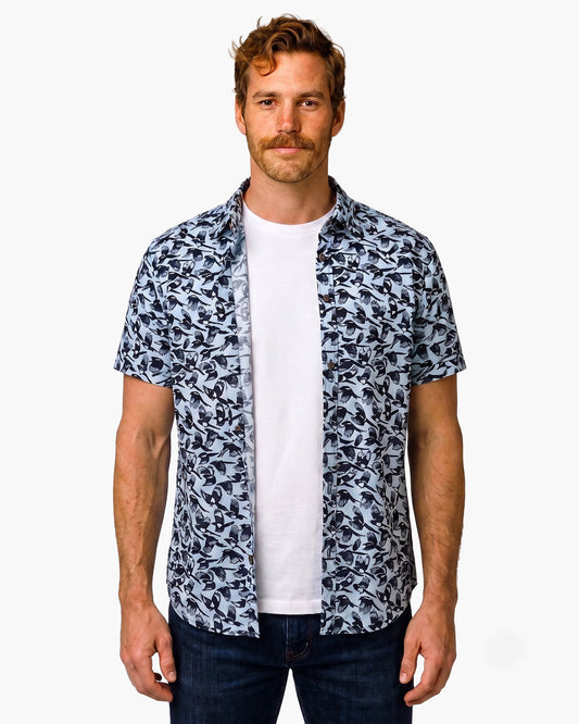 Cocktail Collar Shirt - Magpie Frenzy