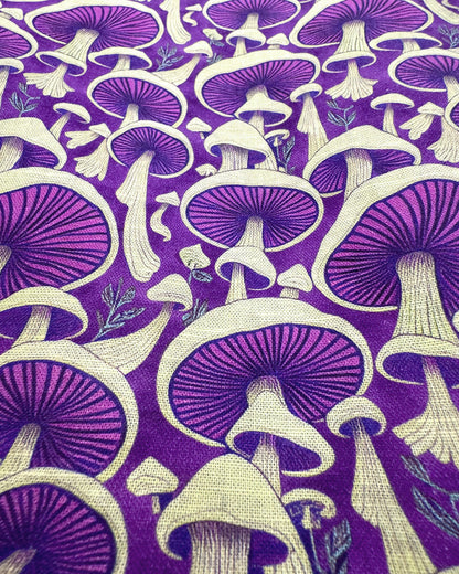 Camp Collar Shirt - Purple Mushrooms