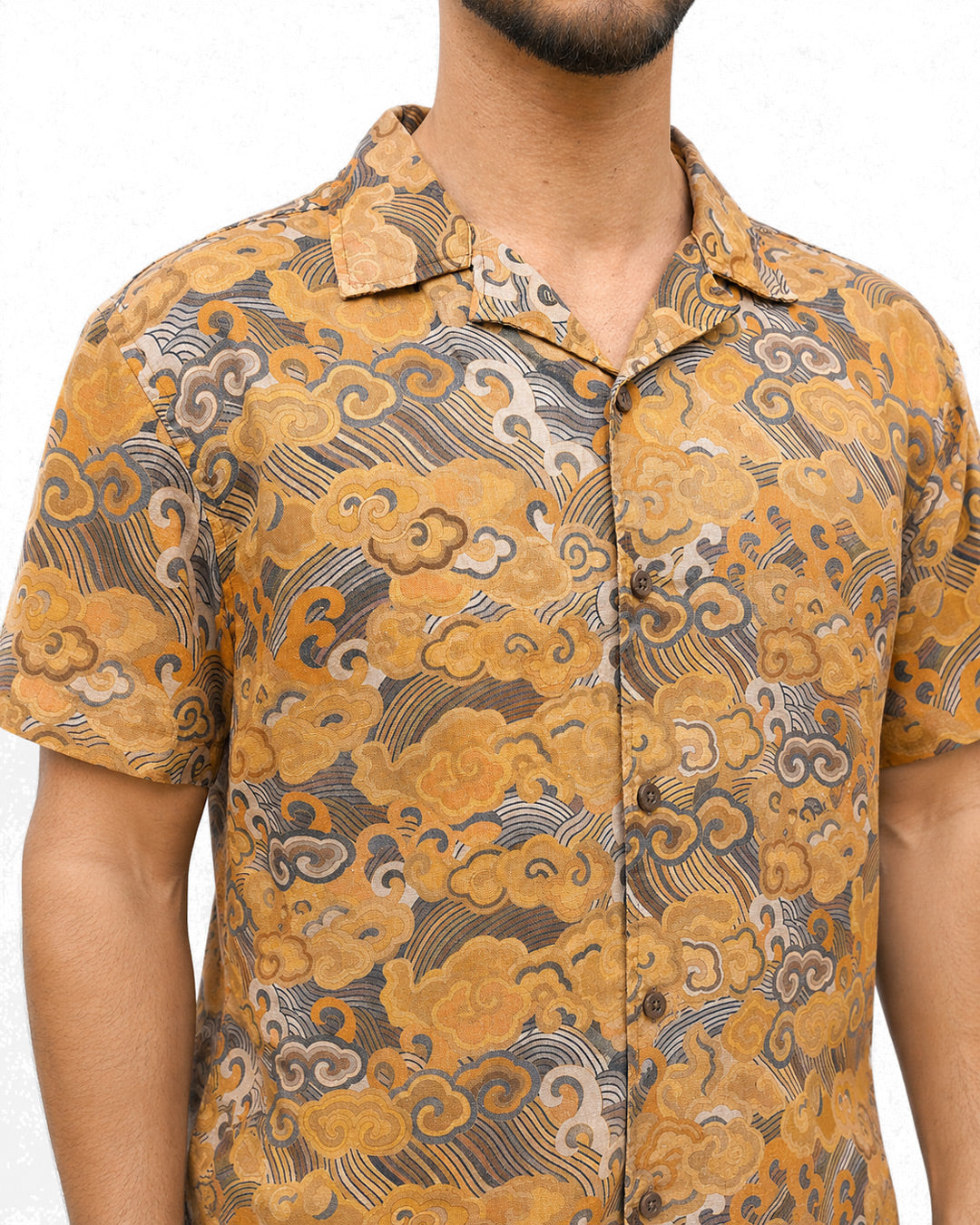 Cuban Collar Shirt - Imperial Storm