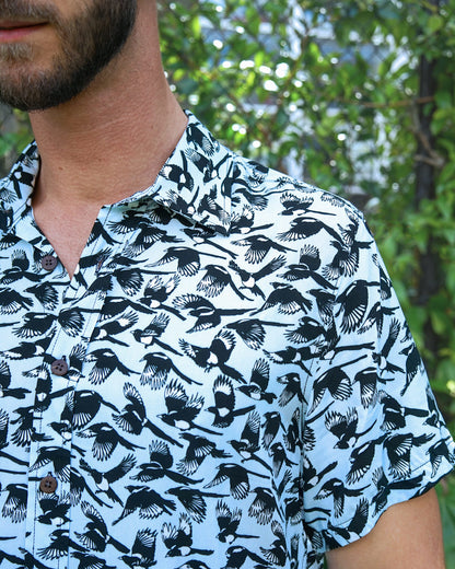 Cocktail Collar Shirt - Magpie Frenzy