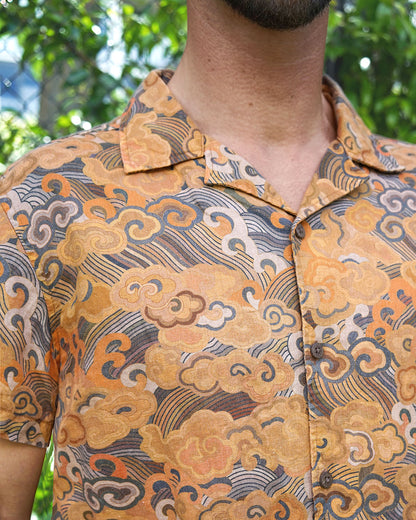 Chinese pattern short sleeve shirt