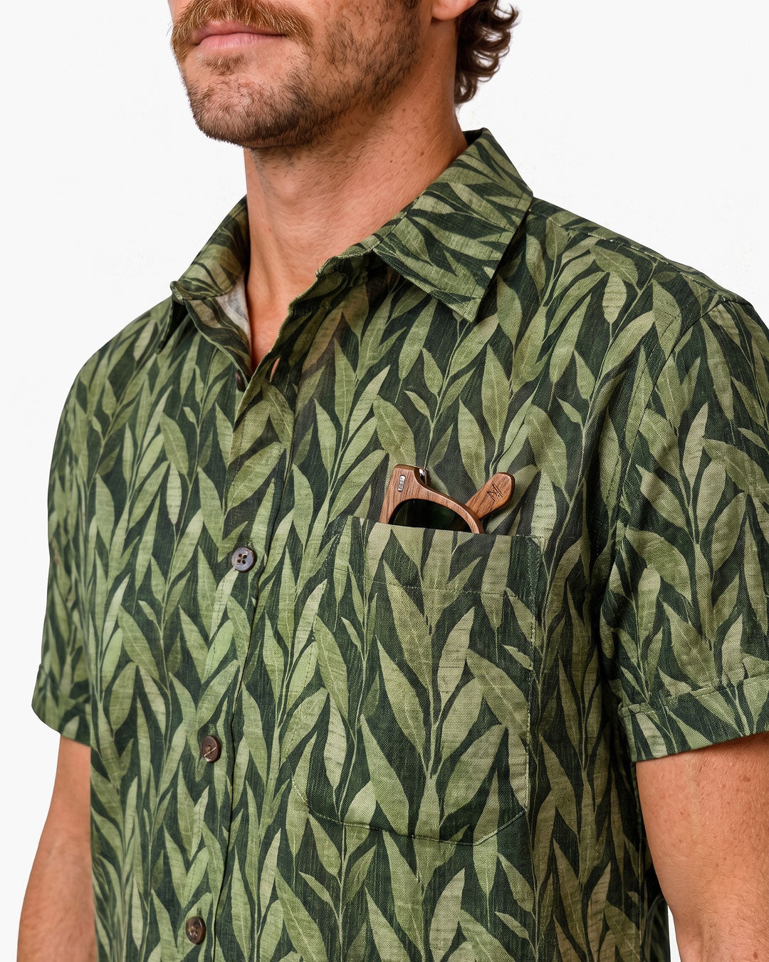 Regular Collar Shirt -  Eucalyptus Green