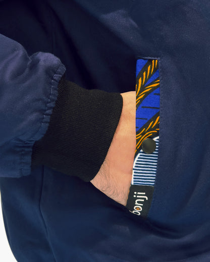 Reversible Bomber Jacket - Blue