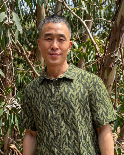 Regular Collar Shirt -  Eucalyptus Olive